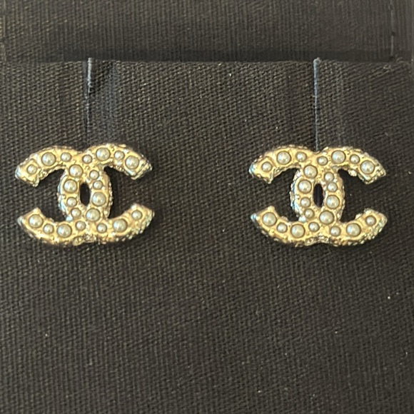 Authentic Chanel CC Stud Earrings - Picture 5 of 12